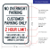 No Overnight Parking Customer Parking Only 2 Hour Limit Violators Will Be Towed Sign thumbnail