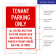 Tenant Parking Only Sign, (SI-77110) thumbnail