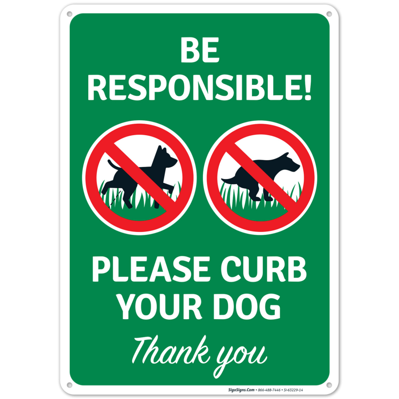 BEWARE OF DOG-DOG WILL BITE! SIGN(7x10,WHITE,ALUMINUM