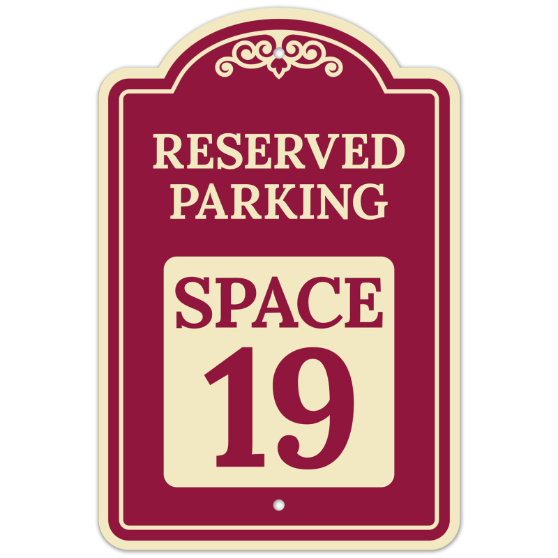 Reserved Parking Space 19 Décor Sign | Sigo Signs