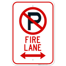 2 Way No Parking Symbol Fire Lane Sign
