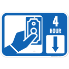 4 Hours Pay Parking Sign
