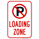 Loading Zone No Parking Symbol Sign