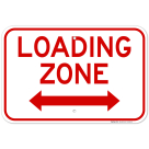 Loading Zone With Bidirectional Arrow Sign