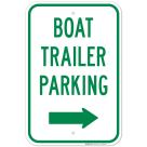 Boat Trailer Parking With Right Arrow Sign