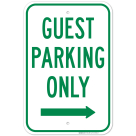 Guest Parking Only With Right Arrow Sign