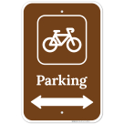 Parking With Cycle And Bidirectional Arrow Sign