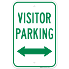 Visitor Parking Bidirectional Arrow Sign