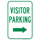 Visitor Parking With Right Arrow Sign