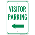 Visitor Parking With Left Arrow Sign