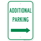 Additional Parking Sign With Right Arrow Sign