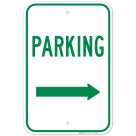 Parking Sign With Right Arrow Sign