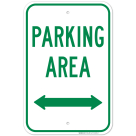 Parking Area With Bidirectional Arrow Sign