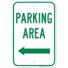 Parking Area With Left Arrow Sign