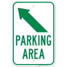 Parking Area With Upper Left Arrow Sign