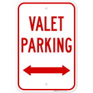Valet Parking With Bidirectional Arrow Sign
