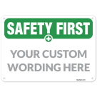 Custom Horizontal Sign With Safety Header