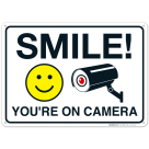 Smile You're On Camera Sign, Camera Sign