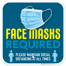 Face Mask Required Sign, Social Distancing Signs