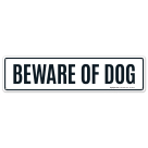 Beware Of Dog Sign, Rectangle Black Text Sign