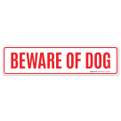 Beware Of Dog Sign, Rectangle Red Text Sign