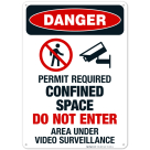 Permit Required Confined Space Do Not Enter Area Sign, OSHA Danger Sign