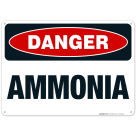 Danger Ammonia Sign, OSHA Danger Sign