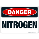 Danger Nitrogen Sign, OSHA Danger Sign