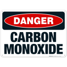 Danger Carbon Monoxide Sign, OSHA Danger Sign