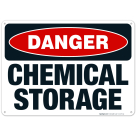 Danger Chemical Storage Sign, OSHA Danger Sign
