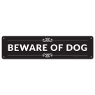 Beware Of Dog Black Sign