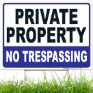 Private Property No Trespassing Sign, (SI-1457)