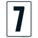 Parking Lot Number Sign With Number 7 (Seven) Sign