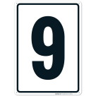 Parking Lot Number Sign With Number 9 (Nine) Sign