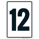 Parking Lot Number Sign With Number 12 (Twelve) Sign