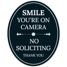 Smile You're On Camera No Soliciting Thank You Sign, (SI-1514)