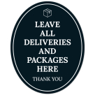 Leave All Deliveries And Packages Here Thank You Sign, (SI-1516)