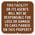 Lost Or Damaged Parking Responsibility Sign