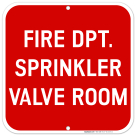 Fire Dept. Sprinkler Valve Room Sign