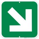 Diagonal Directional Arrow Sign - Green
