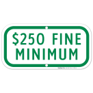 Ohio Handicap Parking Sign, 250 Fine Minimum