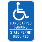 Texas Handicap Parking Sign, State Permit Required Sign