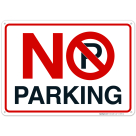 No Parking With Large Symbol Sign