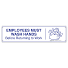 Employees Must Wash Hands Before Returning to Work Sign, (SI-3100)