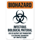 Biohazard Infectious Biological Material Sign