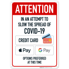 Attention Credit Card And Other Electronic Payment Options Preferred Sign
