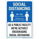 Social Distancing Sign, Keep Social Distancing 6 Feet