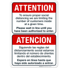 Bilingual Social Distancing Sign, Social Distance Sign, English Spanish