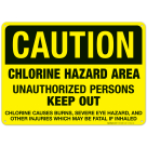 Chlorine Hazard Area, Unauthorized Persons Keep Out, New Jersey Pool Sign