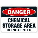 Danger Chemical Storage Area Sign, Do Not Enter, Osha Sign
